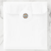 Sticker Rond Conception de badge arc-en-ciel de protestation de (Sac)