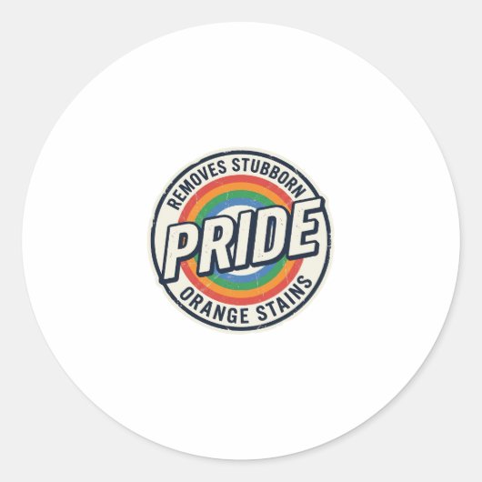 Sticker Rond Conception de badge arc-en-ciel de protestation de (Devant)