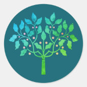 Sticker Rond conception de baies (Devant)