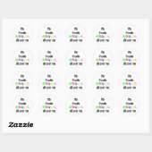 Sticker Rond Conception de balades de caniche (Feuille)