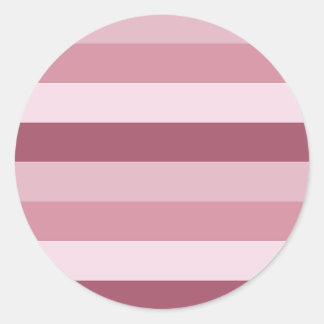 Sticker Rond Conception de bandes de tons de couleur rose