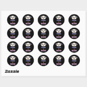 Sticker Rond Conception de base Peekaboo (Feuille)