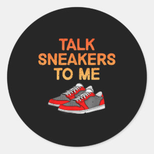 Sticker Rond Conception de baskets amusante pour hommes femmes