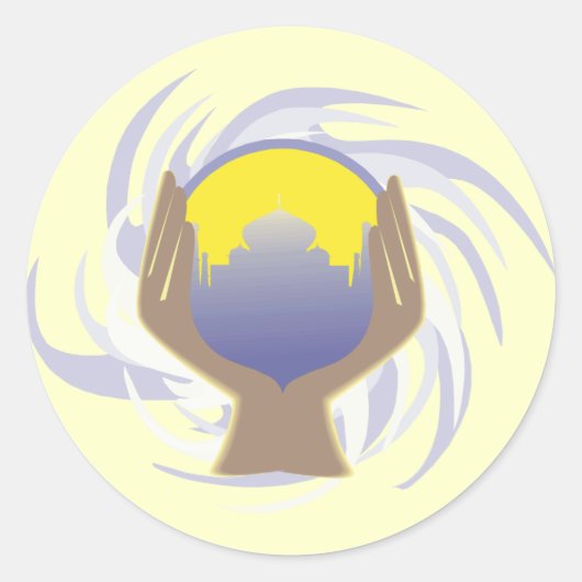 Sticker Rond conception de boule de cristal magique (Devant)