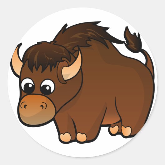 Sticker Rond Conception de Buffalo (Devant)