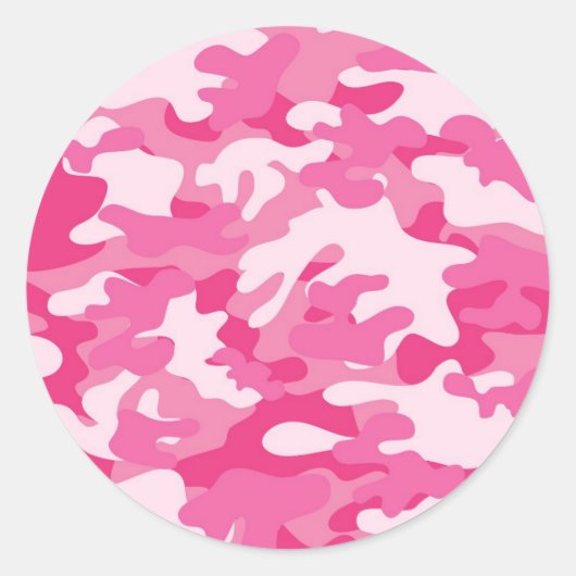 Sticker Rond Conception de caméscopes rose et blanc (Devant)