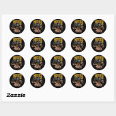 Sticker Rond conception de camion monster (Feuille)