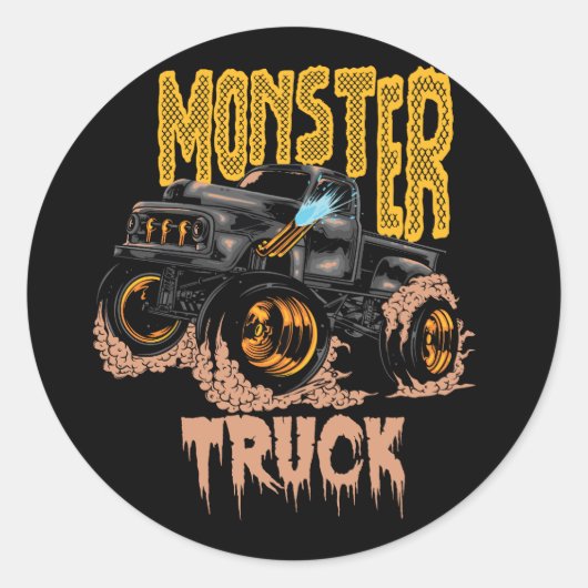 Sticker Rond conception de camion monster (Devant)