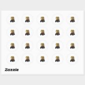 Sticker Rond Conception de camion monstre squelette pirate Hall (Feuille)