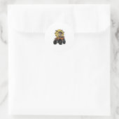 Sticker Rond Conception de camion monstre squelette pirate Hall (Sac)