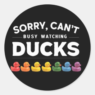 Sticker Rond Conception de canard en caoutchouc pour canard de