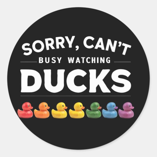 Sticker Rond Conception de canard en caoutchouc pour canard de (Devant)