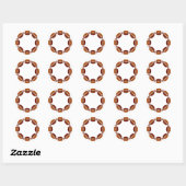 STICKER ROND CONCEPTION DE CERCLE DE FOOTBALL (Feuille)