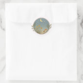 Sticker Rond Conception de cercle de jardin au clair de lune (Sac)