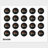 Sticker Rond Conception de chalet déconnecté pour votre mari de (Feuille)