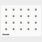 Sticker Rond Conception de chat mignon de lutin gremlin - Gobel (Feuille)