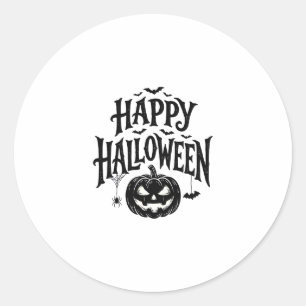 Sticker Rond Conception de chemise Chauve-souris Citrouille Joy