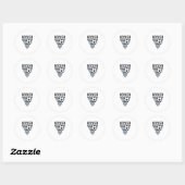 Sticker Rond Conception de chemise de badge de triangle de ball (Feuille)