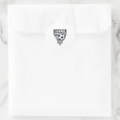 Sticker Rond Conception de chemise de badge de triangle de ball (Sac)