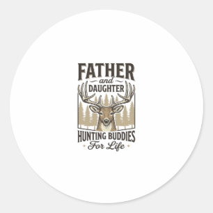 Sticker Rond Conception de chemise de cerf pour copains de chas