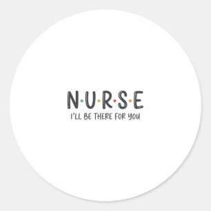 Sticker Rond Conception de chemise de citation d'infirmière Gra