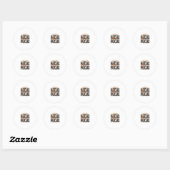 Sticker Rond Conception de chemise de citrouille d'Halloween Ho (Feuille)