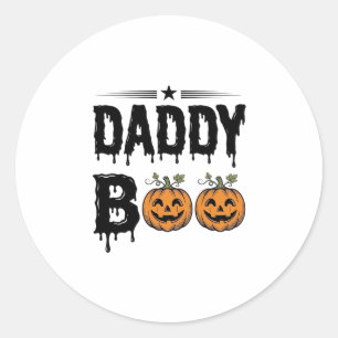Sticker Rond Conception de chemise de citrouille Halloween vint