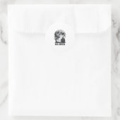 Sticker Rond Conception de chemise de lune de maison hantée Hal (Sac)