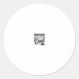 Sticker Rond Conception de chemise de musique vintage Drum Majo