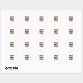 Sticker Rond Conception de chemise de nuit de garde d'infirmièr (Feuille)