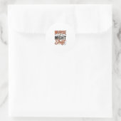 Sticker Rond Conception de chemise de nuit de garde d'infirmièr (Sac)