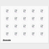 Sticker Rond Conception de chemise facilement distrait par les (Feuille)
