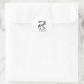 Sticker Rond Conception de chemise facilement distrait par les (Sac)
