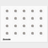 Sticker Rond Conception de chemise Halloween Vintage Something (Feuille)