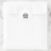 Sticker Rond Conception de chemise Halloween Vintage Something (Sac)