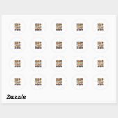 Sticker Rond Conception de chemise moins classe de boisson drôl (Feuille)
