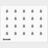 Sticker Rond Conception de chemise vectorielle Berner Daddy Vin (Feuille)