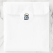 Sticker Rond Conception de chemise vectorielle Berner Daddy Vin (Sac)