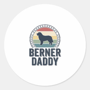 Sticker Rond Conception de chemise vectorielle Berner Daddy Vin