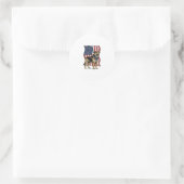 Sticker Rond Conception de chemise vectorielle de drapeau de ch (Sac)