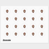 Sticker Rond Conception de chemise vectorielle de vache des Hig (Feuille)