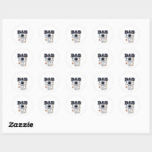 Sticker Rond Conception de chemise vectorielle espace astronaut (Feuille)