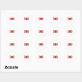 Sticker Rond Conception de chemise vectorielle lettrage fraise (Feuille)