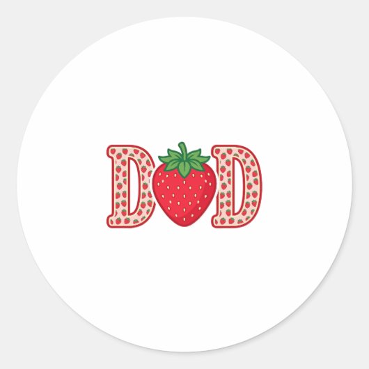 Sticker Rond Conception de chemise vectorielle lettrage fraise (Devant)