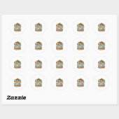 Sticker Rond Conception de chemise vectorielle Nacho Average Nu (Feuille)
