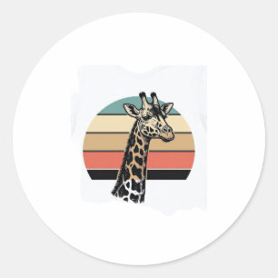 Sticker Rond Conception de chemise vectorielle Safari Coucher d