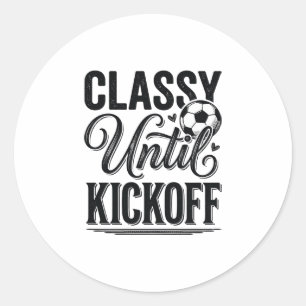 Sticker Rond Conception de chemise vintage de football Classy U