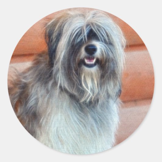 Sticker Rond Conception de chiens pour les amateurs de moules (Devant)