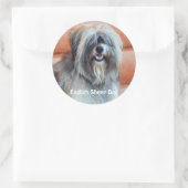 Sticker Rond Conception de chiens pour les amateurs de moules (Sac)