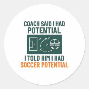 Sticker Rond Conception de citation de coach de tableau noir de
